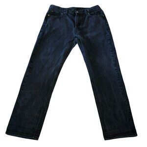 LEVI'S 505 JEANS SZ 38 X 34 BLACK CLASSIC STRAIGHT LEG ZIPPER FLY LEVI'S UNISEX